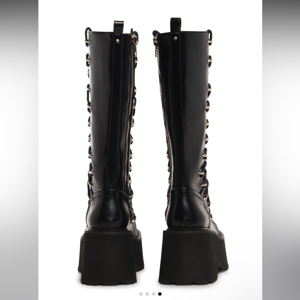 NIB Current Mood Glam Grit Platform Knee High Boots from Dolls Kill Size 8 - Picture 4 of 6